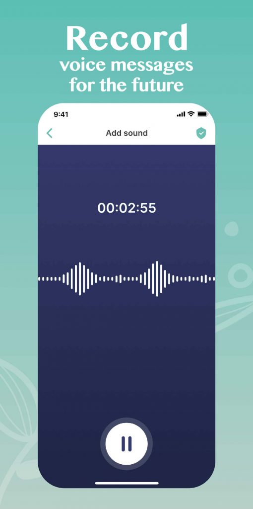 Voice recording playing app screen