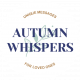 Autumn Whispers logo showing the tagline Unique messages for loved ones