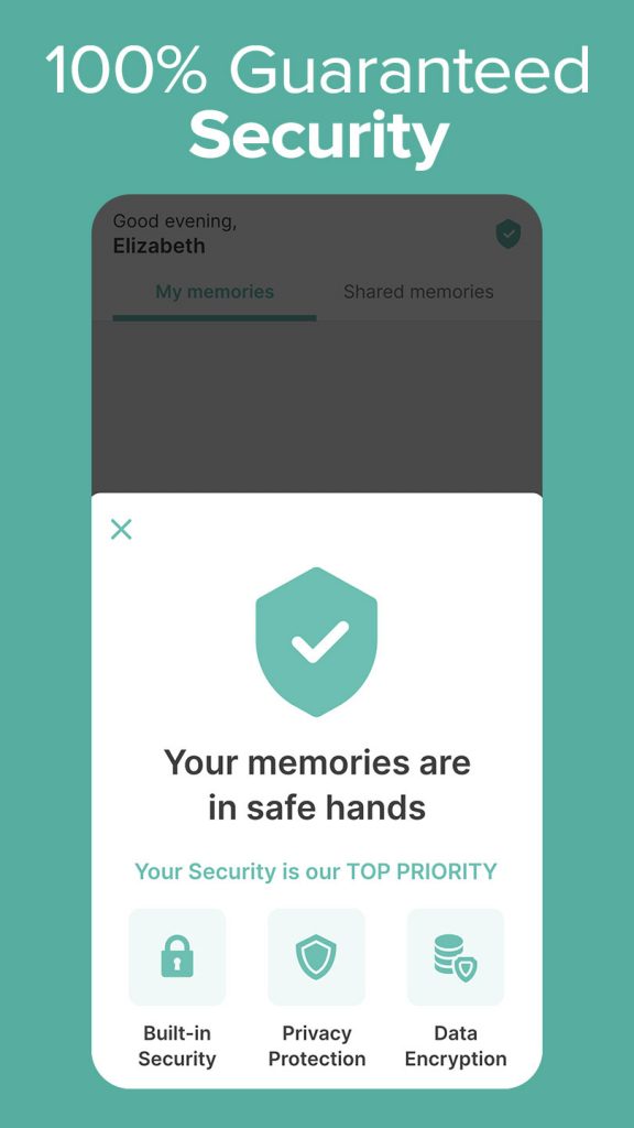 100% guaranteed security. Your memories are in safe hands.